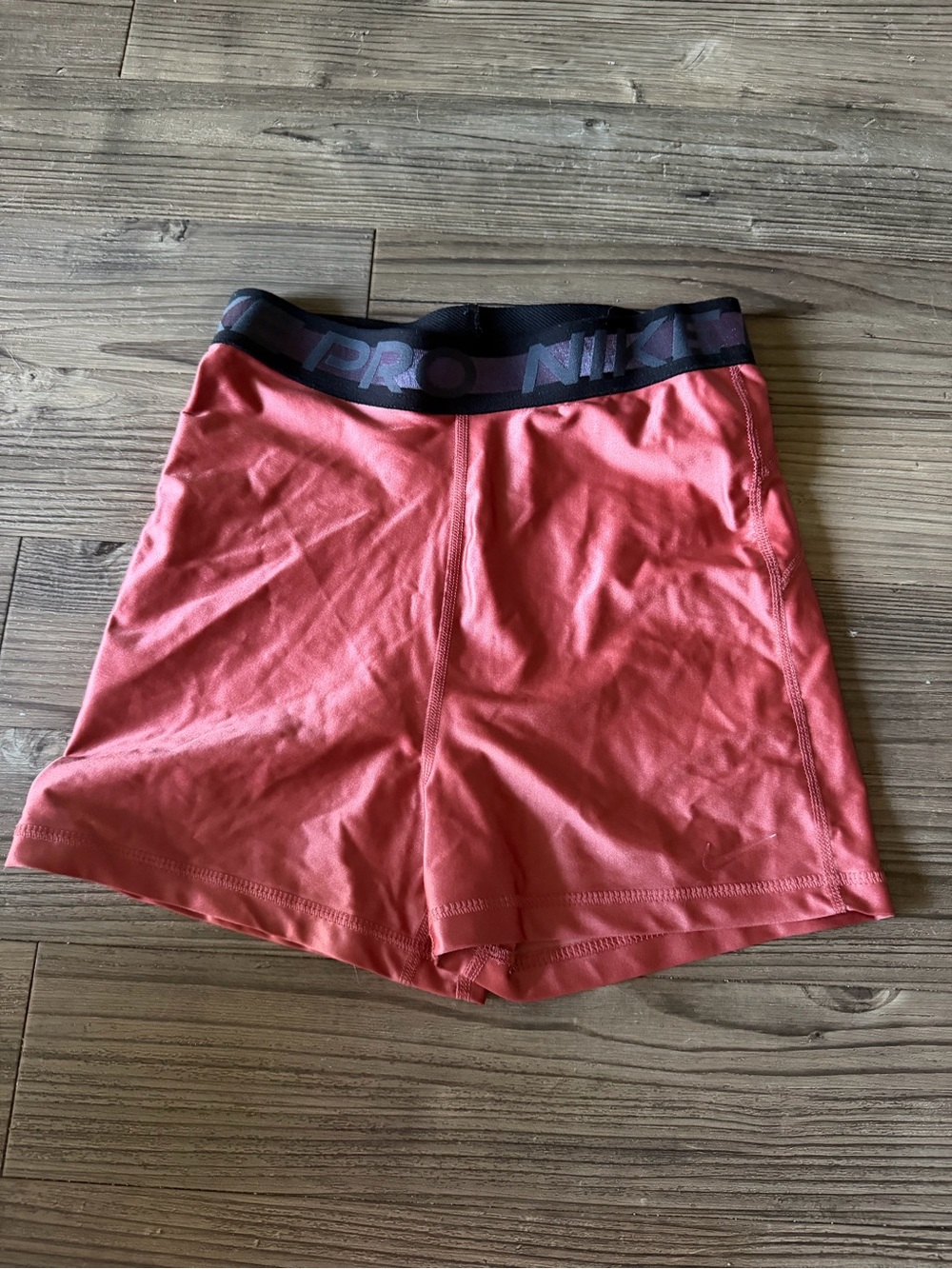 Nike Women's Coral-Pink Pro Stretch Athletic Spandex